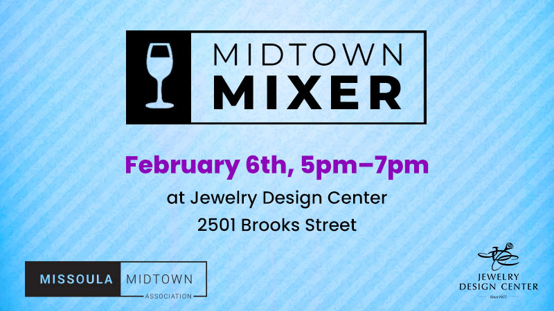 Midtown Mixer, February 6th, 5pm-7pm at Jewelry Design Center, 2501 Brooks St.