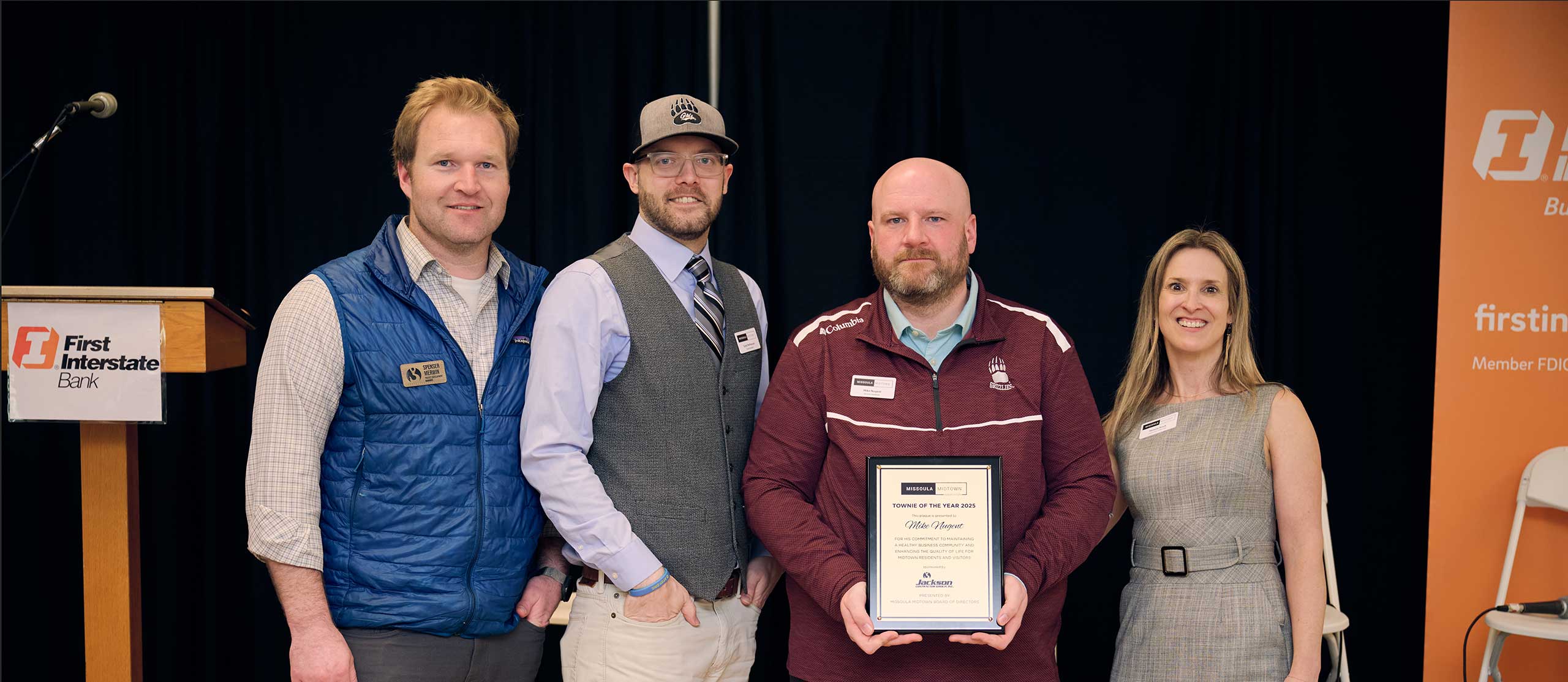 Townie of the Year 2025, Mike Nugent with members of the MMA Board and Sponsor Representative