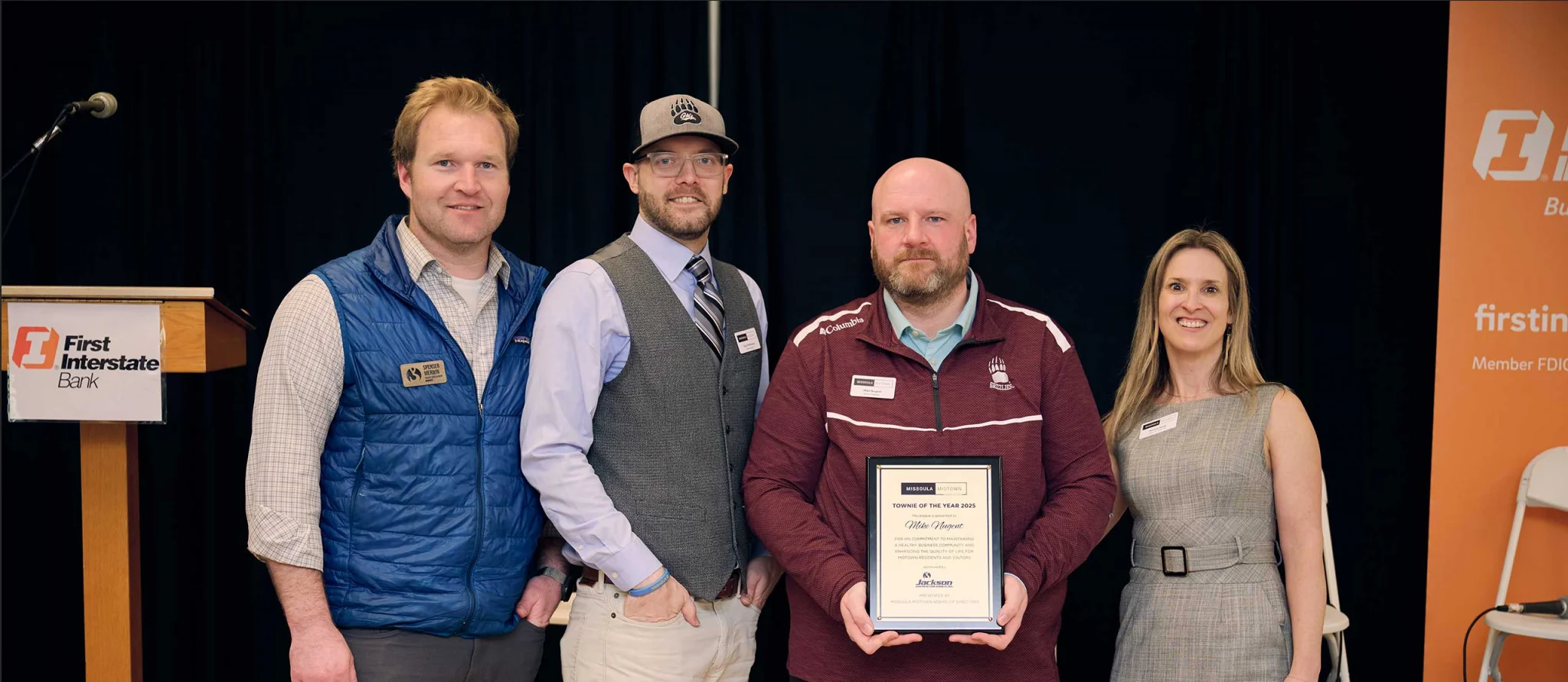 Townie of the Year 2025, Mike Nugent with members of the MMA Board and Sponsor Representative